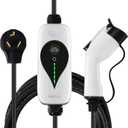 SAE J1772 Portable Level 2 EV Charger, 32Amp, 90-260V, 7KW, Charging Cable with NEMA 10-30 Male Plug Home Charging, Indoor/Outdoor EV Charge Station Charge Gun