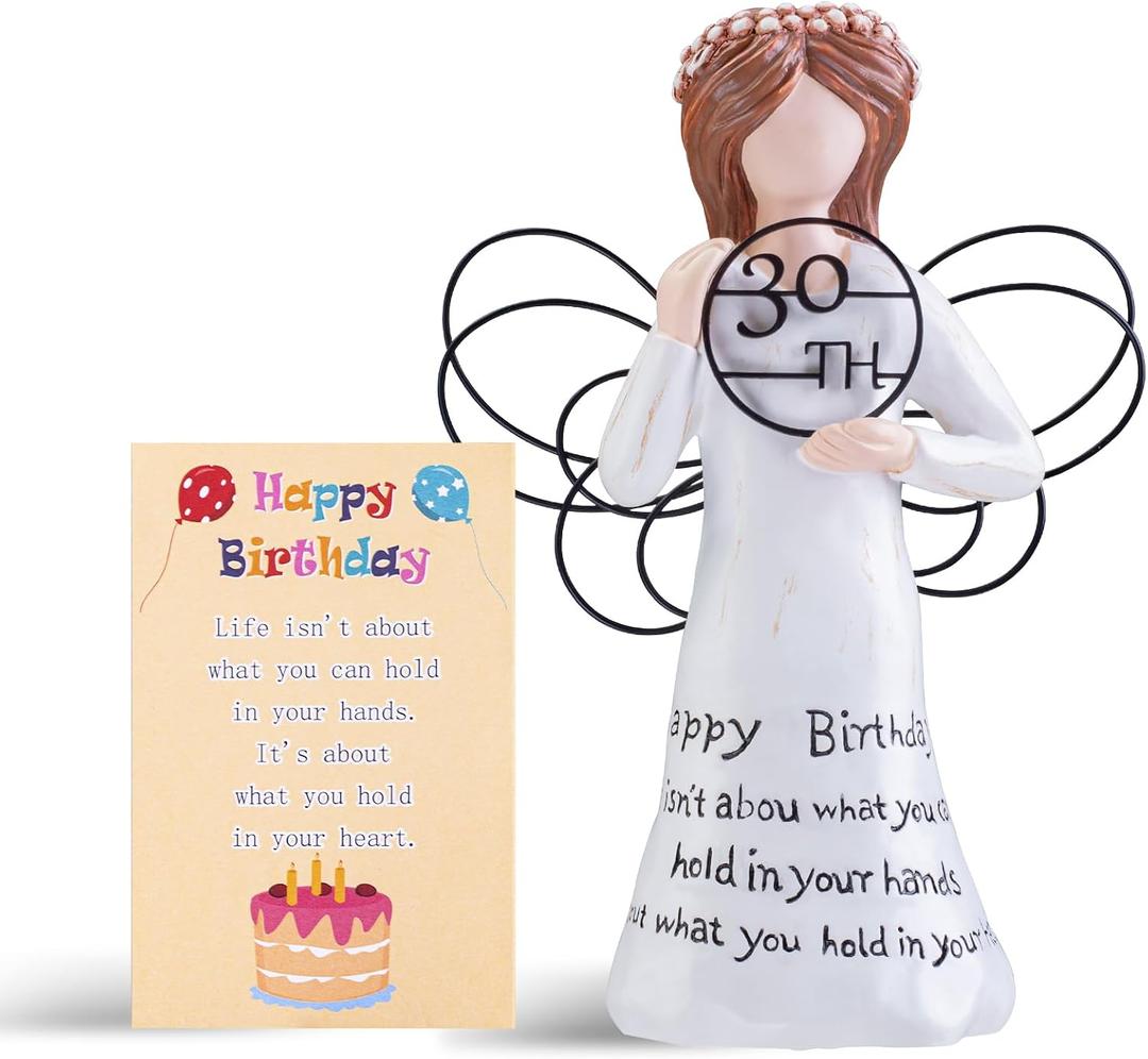 Happy Birthday Gift -Hand-Painted ResinSculpture,Perfect Keepsake for Friends, Family, andLoved Ones (30TH)