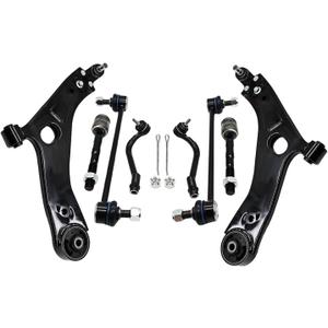 8PCS Front Control Arms with Ball Joint Sway Bar Link Tie Rods Boots Compatible with 2010-2013 Tucson 2011-2013 S-portage Suspension Kit CMS901211 CMS901210 ES800718 ES800717