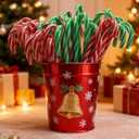 30 PCS Scented Christmas Candy Cane Pens Ballpoint Bulk Black Ink, Smooth Writing Candy Cane Pens for Kids & Adults, Xmas, Holiday, Office School Supplies, Party Favors Gifts (1 Count (Pack of 30), Red&Green)