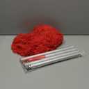 Ceiling Fan Cleaner Duster Reusable Microfiber Ceiling Fan Blade Cleaner Removable Duster with Extension Pole Adjusts 13 to 49.7 Inch for Cleaning Walls Furniture Door Window Top (Orange White)