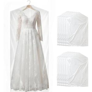 10 Pack Garment Bags for Hanging Clothes, Dry Cleaner Bags Plastic Clear for Clothes Cover, Hanging Clothes Storage for Long Dresses Skirt Coat Suit Shirt Jacket (L/24 x 59 Inch)