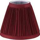 Aspen Creative 33124 Small Pleated Empire Shape Chandelier Clip-On Lamp Shade, Burgundy, 3" Top x 6" Bottom x 5" Slant, 3" Top x 6" Bottom x 5" Slant Height