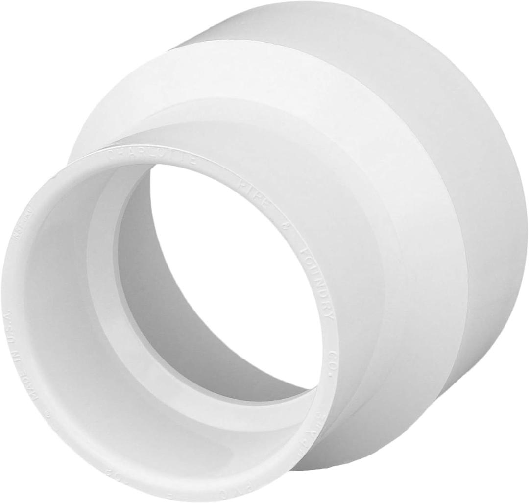 CHARLOTTE PIPE 3 x 4 DWV Pipe Increaser Reducer DWV (Drain, Waste and Vent) (1 Unit Piece) (White)