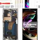 OLED for Samsung S23 Ultra 5g Screen Replacement for Samsung Galaxy S23 Ultra LCD for Samsung S23 Ultra 5g Display Touch Digitizer Screen Assembly Replacement with Frame Black (US Version)