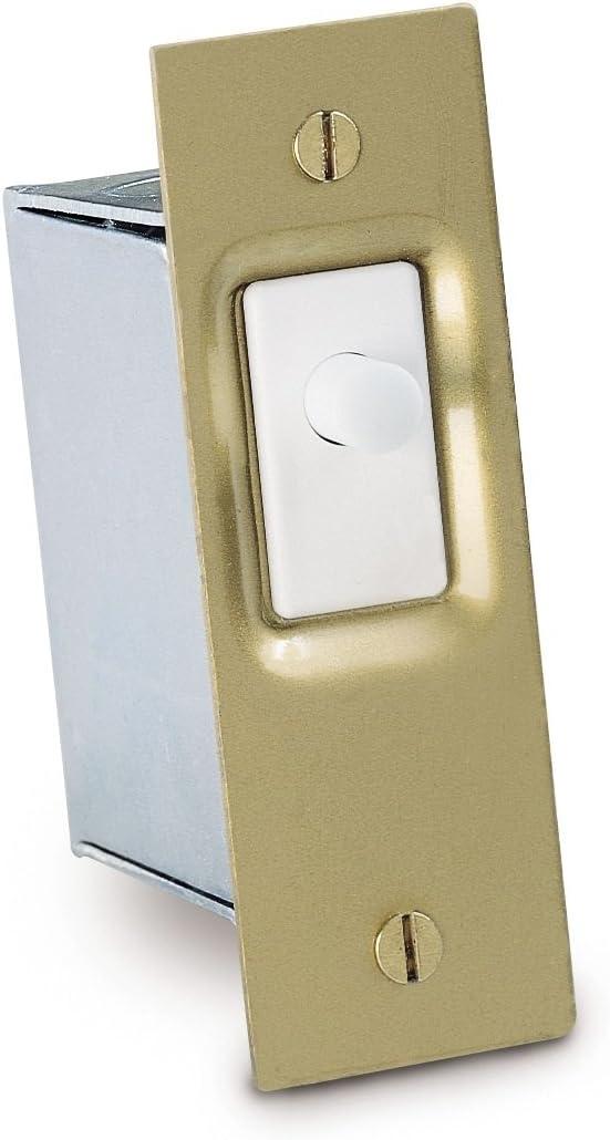 Gardner Bender GSW-SK Electrical Door Switch, SPST, Normally ON-Mom, 16A 125V AC, Brass/White