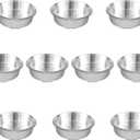 Poker Table Cup Holder Inserts - 10 Pack Stainless Steel Shallow Drop-in Drinks Holders for Casino Game Table Sofa Boat Bench Desk - Small Shallow