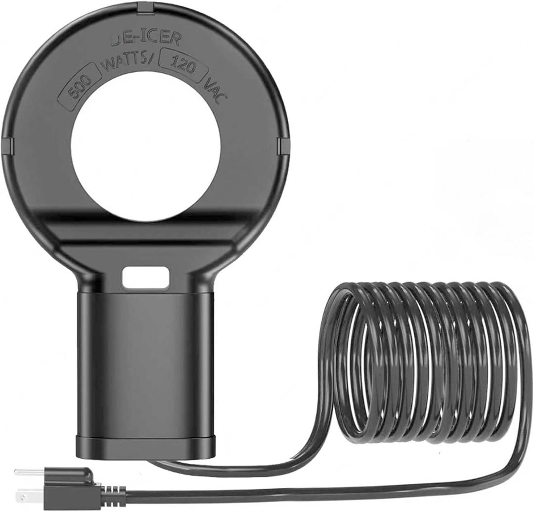 500W Chicken Water Heater with Thermostat,Cast Aluminum Submersible Bird Bath De-Icer for Plastic/Metal Poultry,Power Cord 9.8 Ft,Black