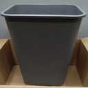 Amazon Basics Lightweight Rectangular Commercial Office Wastebasket, 10 Gallons, Grey
