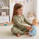 PATPAT Kids Pajama Set,Snug Fit Pjs with Soft Tencel Lyocell Wool Blend, All-Season Comfort, Ages 2-12 Years (4T, Butterfly Moment)