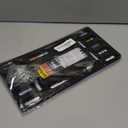 BGGTMO License Plate Bracket Holder- Front License Plate Mounting Kit, Universal Bumper Car Tag Frame Mount Adapter with Stainless Steel Screw Cap, Cable Ties (Black - 4 Holes)