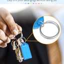 Uniclife 200 Pieces Key Tags 2 Inch Plastic Key Chain Tags with Ruled Blank Paper Labels Transparent Covers and Split Rings Sturdy Item Identifiers, 8 Colors