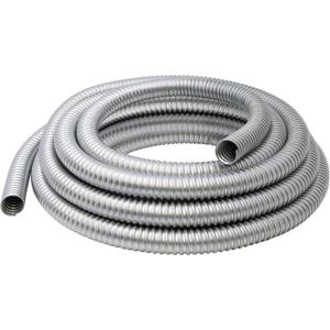 Maxxima 3/4 in. x 25 ft. Galvanized Steel Flexible Electrical Conduit - Greenfield Electrical 25 ft. Roll, Corrosion Resistant, Smooth Interior for Wire Pulling, Durable and Flexible, UL Listed
