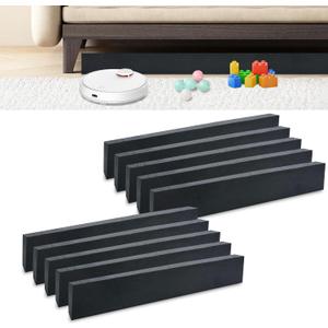 10 PCS Under Couch Blocker, 17" L x 3.2" H Sponge Under Furniture Blocker with Strong Adhesive, Stop from Getting Under Sofa Couch Bed for Pets Toys Easy to Install