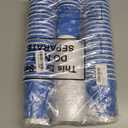 Jingmore 48 Pcs Snowflake Paper Coffee Cups 12 Oz Winter Disposable Extra Thick Insulated Beverage Cups with Leak Proof Lids for Wonderland Winter Christmas Party (Blue)