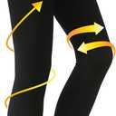 TOFLY Medical Thigh High Compression Stockings Footless for Women & Men, Opaque Support Hose, 20-30mmHg Graduated Compression Socks with Silicone Band for Varicose Veins, Edema, DVT, 1 Pair Black XL