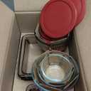 Anchor Hocking Classic Glass Food Storage Containers with Lids, Red, 16-Piece Set