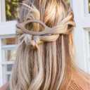 6 PCS French Flat Hair Clips for Women 2 Styles Large Matte Flat Claw Clips Strong Hold No-Slip French Hair Barrettes for Thick Thin Hair(Brown 2)