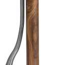 nambe Loop Towel Holder | Paper Towel Stand for Kitchen | One-Handed Operation Countertop Roll Dispenser with Weighted Base | Standard Size Roll | Made of Acacia Wood and Metal Alloy Arm