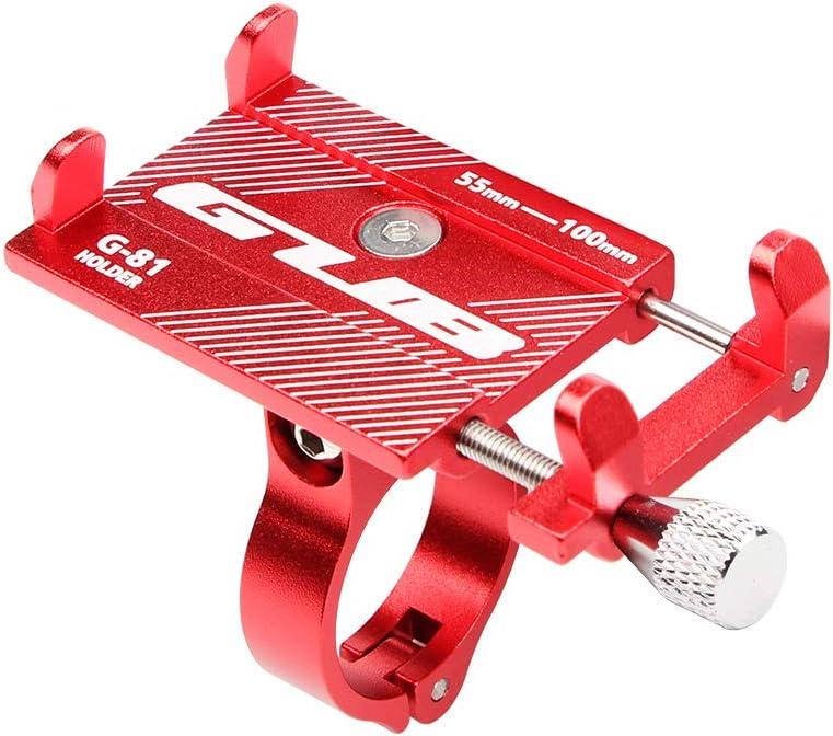 GUB G-81 Bicycle Phone Mount Stand 3.5-6.2inch Phone Metal Bike Mobile Phone Handlebar Holder Mount (Red)