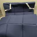 Cot Mattress Topper (Improved Thickness), Foam Quilted Pads for Camping, Soft Comfortable Sleeping Cot Mattress Pad Only, Camping Pad 75"x30" for Camp Cot/Rv Bunk/Narrow Twin Beds, Navy