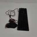 BlueFinger RGB Gaming Keyboard and Backlit Mouse Combo, USB Wired, LED Gaming Set for Laptop PC Computer Game and Work (Black)