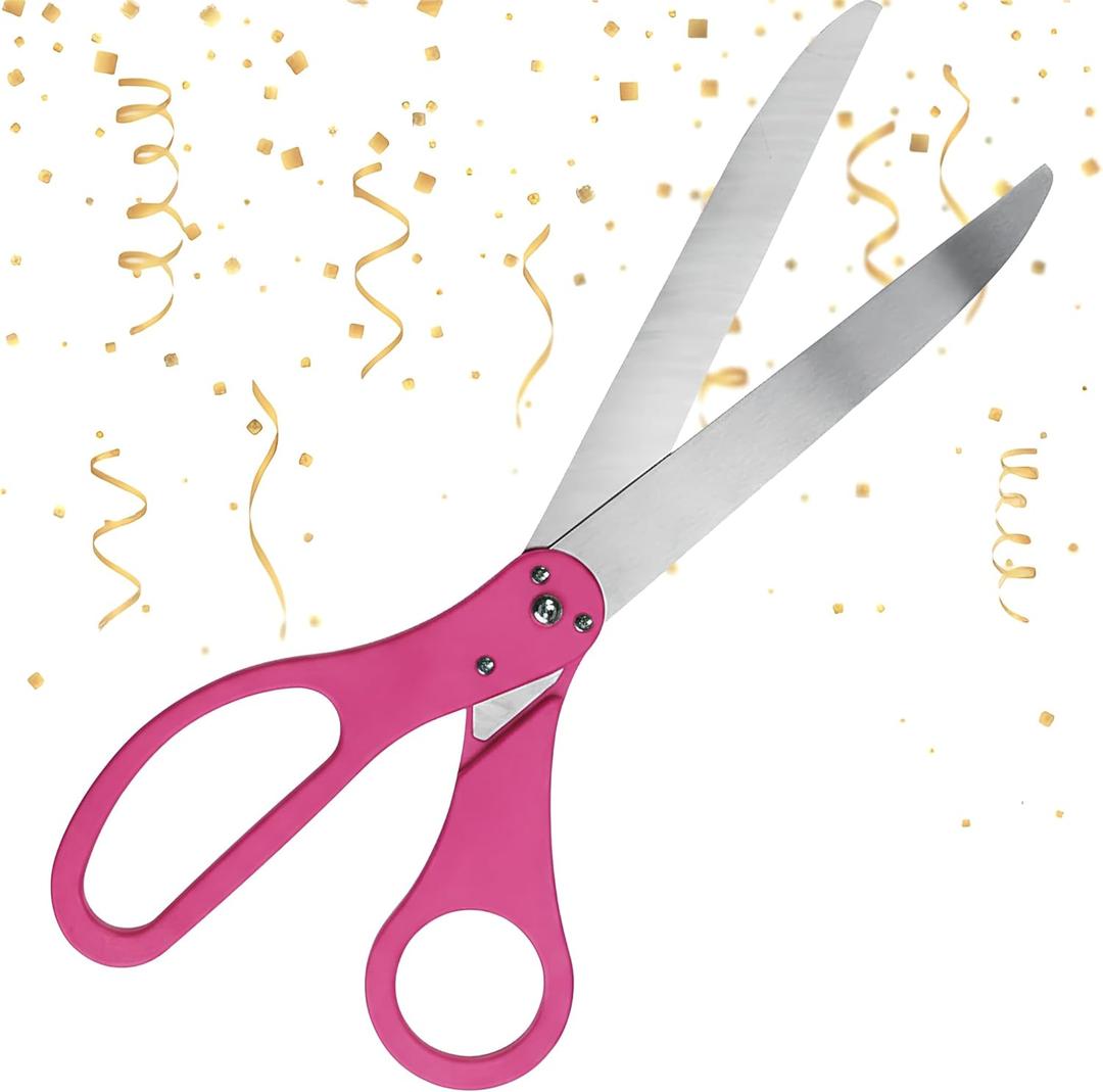 25" Grand Opening Scissors Pink Giant Scisors for Ribbon Cutting Ceremony Heavy Duty Pink Scissors Giants for Special Events Inaugurations and Ceremonies