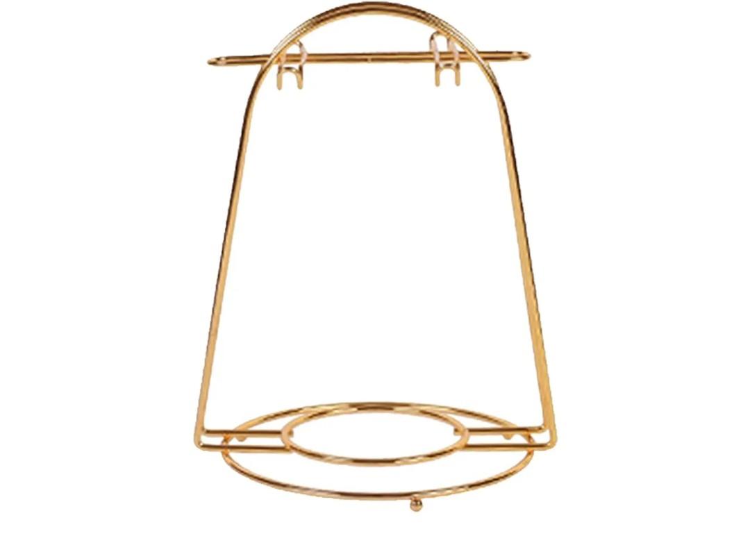 YY YEARCHY Coffee Mug Holder, Espresso Cups Holder Cup Drying Rack Cups Drainer Stand Metal Mug Tree Cups Organizer with 4 Hook Hangers for Kitchen Counter and Tea Party(Gold)