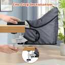 Hook On High Chair, Portable Foldable Clip On Baby Travel High Chair, Lightweight Feeding Seat with Storage Bag, BPA-Free Safety Harness for Home Restaurant (Grey)