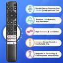 Replacement Only for TCL Google TV Remote Control, RC813 Compatible with TCL QM8/QM7/S5/S4/S3/Q7/Q6/Q5 4K UHD HDR LED QLED QD-Mini LED Full-HD Smart TVs