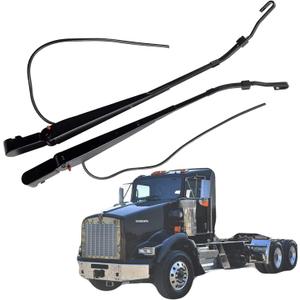 2-Pcs Front Windshield Wiper Arm Pair Kit Compatible with Kenworth T600/T600A/T660/T800, 2006-2012, Front Driver Side and Passenger Side Windshield Wiper Arm Set, Replace#602-5403 602-5404.