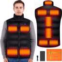 Heated Vest for Men Women, Lightweight Heated Jacket Electric Heated Vest with Battery Pack Included 16000mAh (X-Large, Black)