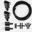 Click&Fit Windshield Washer Nozzles Extended Set compatible with Toyota Tacoma RAV4 1995-2005, Camry Corolla 4Runner 1988-2002, Celica 90-99, Echo – Repare Wiper water spray jets replaces 8538104030