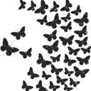 Chuangdi Feather Butterfly Decorations 36 Pcs Black 3size Monarch Wall & Party Decor for Wedding, DIY Crafts Lightweight Artificial Feather Butterflies for Home Indoor Outdoor