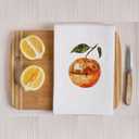 Trendy Orange Kitchen Towels, Funky Y2K Disco Ball Orange Dish Tea Towels for Kitchen Decor, Retro Citrus Fruit Decorative Hand Towels for Bathroom, 16x24 Inch