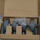 HOLKIE Caster Wheels 3 inch Locking Casters Set of 4, Threaded Stem 3/8" -16 x 1-1/2" (Diameter 3/8", Length 1-1/2") Swivel Heavy Duty Castors Gray