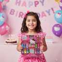 Hello Kitty Water-Based Nail Polish Set, Peel-Off Set with Glittery & Opaque Colors and Nail Accessories for Girls Kids, Perfect for Dress Up, Parties & Makeovers Ages 3+ by Townley Girl