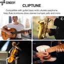 Sondery Guitar Ukulele Tuner Clip On Rechargeable, Easy to Read Simple TFT Screen Extremely Fast and Accurate Tuning, Headstock Chromatic Tuner Pitch 410-460Hz, Perfect for Any Lighting