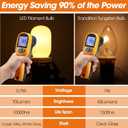 Meonum 6 Pieces Christmas Village Replacement Light Bulbs, E12 Candelabra Base T20 LED Bulbs, 0.7W 120V Replacement Light Accessories for Villages Houses, Christmas Tree, Halloween Pumpkin