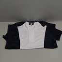 Equinavia Martha Womens Equestrian Short Sleeved Show Shirt (Large, Navy/White)
