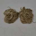 SARLA 2PCS Messy Hair Bun Hair Pieces Wavy Curly Synthetic Updo Fake Scrunchies Ponytail Extension for Women Dirty Blonde