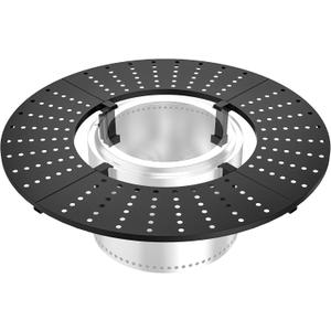 onlyfire Direct Mount Tabletop for Solo Stove Bonfire 19.5 inch Fire Pit, 40 inch Round Heat-Resistant Surround Tray, 4-Piece Modular Patio Snack Table for Drinks & Food, Solo Stove Accessories