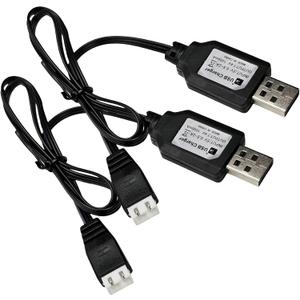 7.4V 1A XH-3P USB Charging Port, Compatible with 7.4V 2S Lipo Battery Chargers. Works for SCX24 RC Cars, FPV Drones, SplatRBall Accessories, SRB400, 2Pack