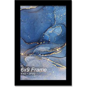 6x9 Picture Frame, Black Frame for 6 x 9 Inch Picture Poster Photo, Light Weight and High Transparent 6 by 9 Frame for Wall - 1 Pack/Black/6"x9"