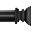 BRIOFOX BLACK Curtain Rods for Windows 28 to 48 Inch Adjustable Length 1 Inch Diameter Heavy Duty Window Curtain Rods for Indoor Ourdoors With Classic Square Finials