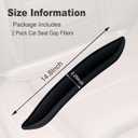 2 x Car Seat Gap Filler, 2 Pack Seat Guard Universal Gap Stopper/Catcher,Universal Fit Soft Foam Car Seat Gap Plug to Fill for SUV Truck Sedan (Black)