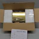 SHYFOY Floating Shelves for Wall, Glass Finish Shelves Set of 3, Display Shelf for Wall Decor, with Invisible Brackets for Bathroom, Living Room, Bedroom and Kitchen, Brass