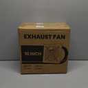 HG Power 10 Inch Metal Exhaust Fan with Switch, 988 CFM Powerful Garage Exhaust Fan with Damper, Potable Wall Mount Fan Fume Extractor Ventilation Fan for Shop, Shed, Basement, Chicken Coop, Silver