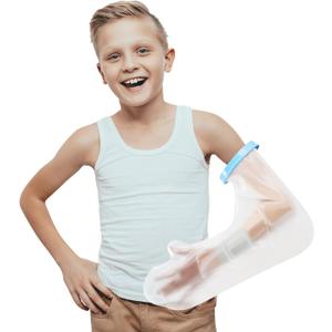 Waterproof Kids Cast Cover for Shower Arm, Teens Long Full Arm Cast Protector for Shower, Shower Sleeve for Arm Cast Bag, Arm Cover for Showering After Surgery Comfortable Watertight Seal Reusable