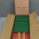 qiqee 100Pcs Small Size Paper Gift Bags with Handles - 8.3"x6"x3.15" Kraft Small Party Bags - 16 Solid Colors